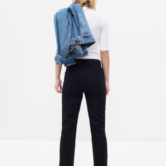 Gap Black High Rise Cheeky Straight Jeans - Picture 2 of 3